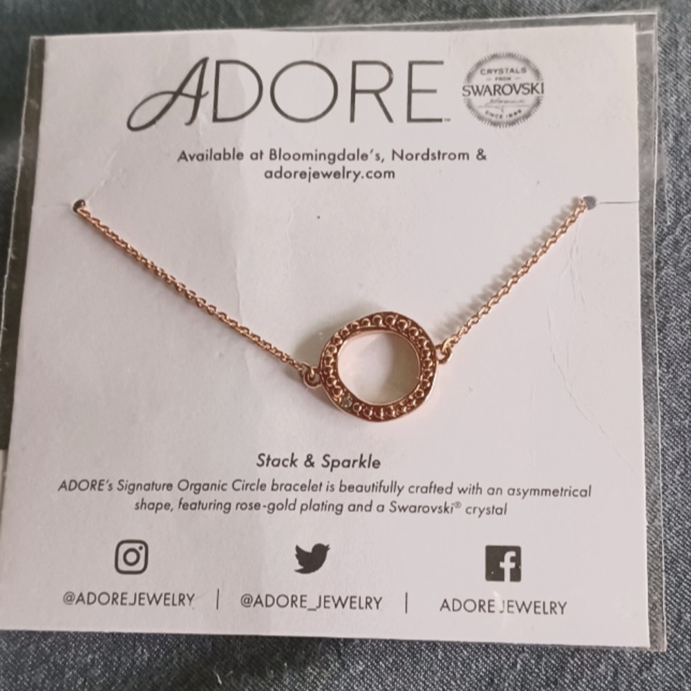 Adore rose gold bracelet with swarvoski crystal